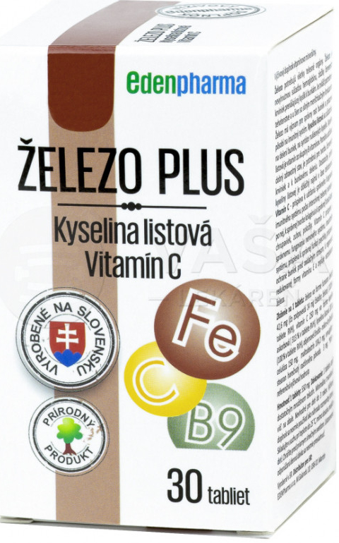 EdenPharma Železo + Vitamín C 30 tabliet od 4,36 € - Heureka.sk