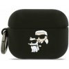 Karl Lagerfeld 3D Logo NFT Karl and Choupette Silikonové Pouzdro pro AirPods Pro 3 Black