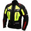 Pánska textilná moto bunda Spark Expedition čierna-fluo žltá - 3XL