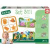 EDUCA Baby puzzle set Farby, postupnosť a protiklady 3v1