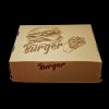 Papierový box na hamburger s prepážkou, veľký, rozmer 21x13cm, vlnitá lepenka, hnedý (50ks)