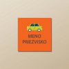 Nažehľovacie menovky na oblečenie (Kopírovat) - 3ks, Štvorec 2,3 × 2,3 cm, Zelené auto, Oranžová