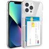 AppleKing transparentné s kapsou na karty iPhone 13 Pro - čiré