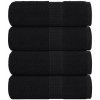 Uteráčiky, 4 ks, čierne, 30x30 cm, bavlna 100 %