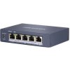 Hikvision DS-3E0505HP-E - (2009-022) - Full Gb switch 4x PoE (1x HI-PoE), 1x uplink RJ-45, 60W, dosah až 300m 9003790