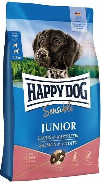 Happy Dog Sensible Junior Lachs pre mladých psov losos a zemiaky 10 kg