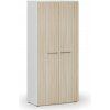 Šatníková skriňa s výsuvom PRIMO WHITE, 800 x 420 x 1781 mm, biela/dub prírodná