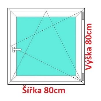 Soft Plastové okno 80x80 cm, otváravé a sklopné