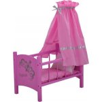Knorrtoys Postieľka pre bábiky Diadem ružová 29x52x52 cm