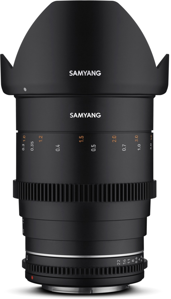 Samyang VDSLR 85mm T1.5 MK2, Filmový objektív, 9/7, Canon RF