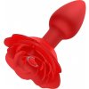 Lonely Rose Plug dobíjací rádiový análny vibrátor červený