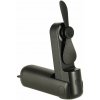 KIK KX3075 Skladací ventilátor, USB, 1200 mAh, USB-C, čierny