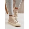 Big Star Shoes dámske zateplené tenisky z eko kože béžové biela hnedá krémová