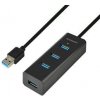 Axagon HUE-S2BL HUB USB-A 1.2m 4x USB 3.0