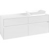 VILLEROY & BOCH Collaro závesná skrinka pod umývadlo na dosku (umývadlo vpravo), 4 zásuvky, 1400 x 500 x 548 mm, Glossy White, C11800DH
