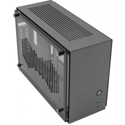 Zalman skříň M2 Mini / mini tower / ITX / 80 mm fan / USB 3.0 / USB 3.1 / riser card / prosklené bočnice / antracitová