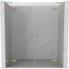 Mexen Lunar L Duo sprchové dvere otočné 170 cm, transparentné, zlaté matné - 834DL-170-000-55-00