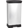 Curver PEDAL BIN, 50L, 29x39x73 cm, čierny/strieborný