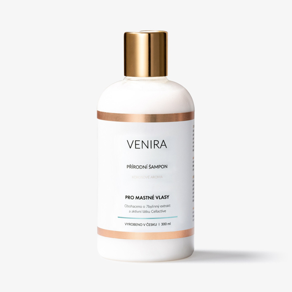 Venira prírodný šampón pre mastné vlasy kokos 300 ml