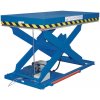 Zdvíhací stôl, typ HTE 3-500 jednoduchý nožnicový mechanizmus z ocele, 125 x 80 cm, nosnosť 500 kg