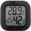 Izbový teplomer s vlhkomerom čierny