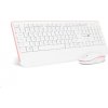 CONNECT IT Combo bezdrátová bílo-růžová klávesnice + myš, CZ + SK layout CKM-7801-CS