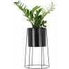 Esschert Design Držiak na kvetináč WINDOW DRESSING PLANTER na podstavci 31x48 cm čierny