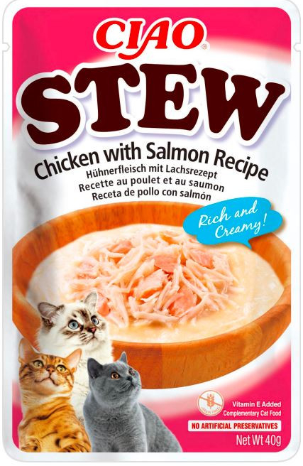 Churu Cat CIAO Stew Chicken with Salmon Recipe 40 g