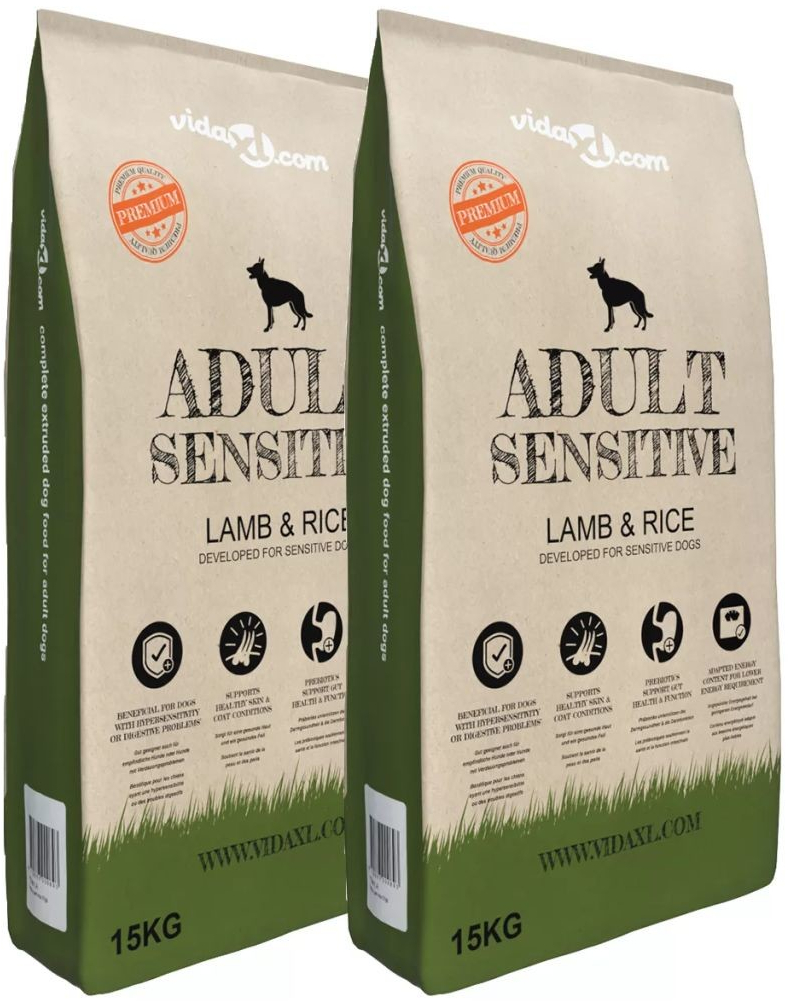 vidaXL Prémiové Adult Sensitive Lamb & Rice 30 kg