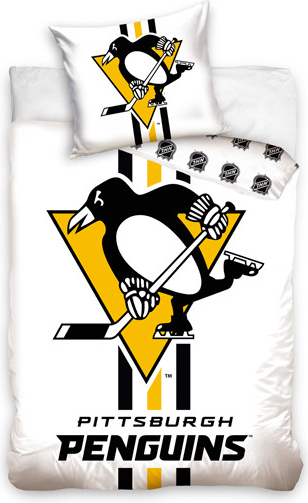TipTrade obliečky NHL Pittsburgh Penguins biele 140x200 70x90
