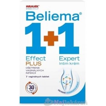 Beliema Effect PLUS + Expert Intim krém 1+1,vaginálne tablety 7 ks + intímny krém 30 ml