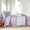 Bavlnená posteľná bielizeň Marlow s geometrickým vzorom sivá/fialová 165