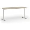 Kancelársky stôl PRIMO BETA, 160x80 cm, biela podnož, dub prírodný