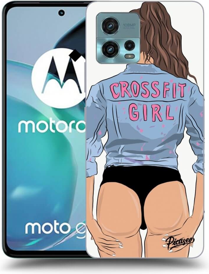 Púzdro Picasee silikónové Motorola Moto G72 - Crossfit girl - nickynellow čiré
