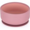 Petite&Mars Miska dvojfarebná silikónová Take&Match Dusty Rose 6m+ ružová 12 x 8 x 16 cm