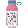 Quokka Kids Ice, Plastová fľaša s pútkom Flowers, 430ml, 40158