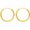 Argento Pozlátené strieborné náušnice krúžky - 14 mm priemer 67498