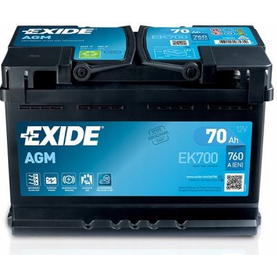 Exide AGM 12V 70Ah 760A EK700