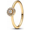 PANDORA prsten Kulatá aureola s pavé 56 163554C01-56