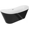 MEXEN - MONTANA voľne stojaca vaňa 180x90, biela/čierna bez krytky prepadu a zátky 52011809075-SS