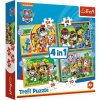 Trefl: Paw Patrol na dovolenke - 4 v 1 puzzle, 35, 48, 54, 70 kusov