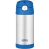 Thermos termoska so slamkou Modrá, 355ml