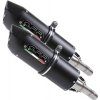 Dual slip-on exhaust GPR FURORE D.61.FUNE Matte Black including removable db killers and link pipes