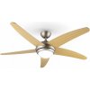 Klarstein Bolero, stropný ventilátor so svietidlom, 55 W, 134 cm, diaľkový ovládač, javorové ramená (VTS6-Bolero-Ahorn)