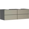 Hansgrohe Xevolos E Umývadlová skrinka 157x56x55 cm, 4 zásuvky, matná sivá/bronz 54201390-HG