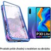 Luxria Double Glass Magnetic - Modre presklené magnetické púzdro pre Huawei pre Huawei: P30 lite