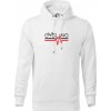 Cycling ekg - Mikina pánska Cape s kapucňou - 4XL ( Biela )