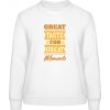 AWDis Sweat Mikina - Dizajn - Great Taste for Great Moments - Arktická biela - XXL - Dámske