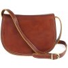 Kožená kabelka na rameno 675 koňaková Koňak
