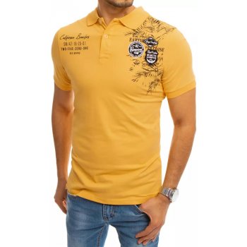 Dstreet pánske Polo tričko s potlačou Nensi žlté